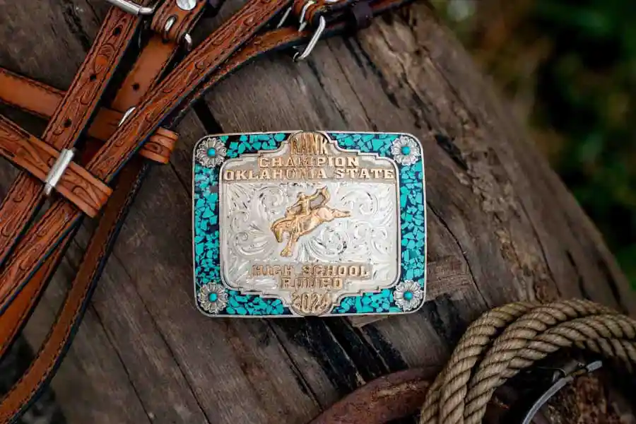 Turquoise Belt Buckles -  Crushed Turquoise Buckles